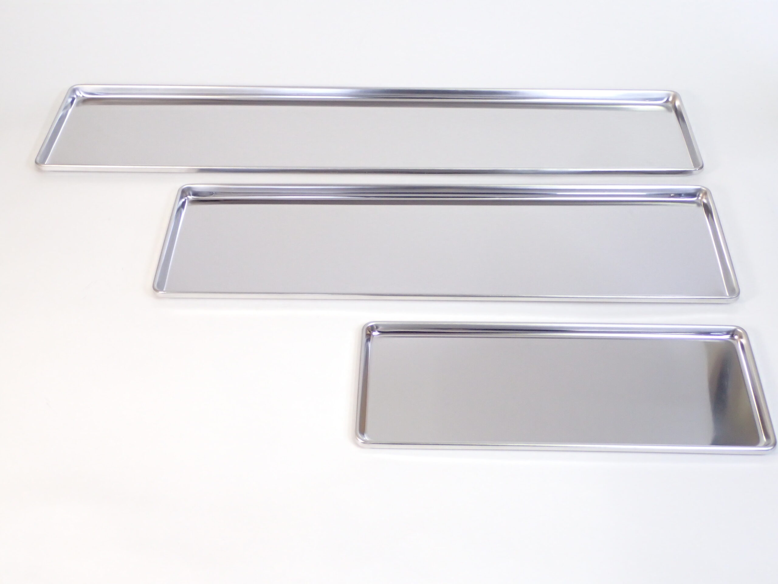 長方形浅バット渕巻き無し（カスタートレー）